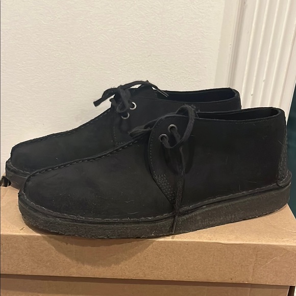 Clarks Other - Clarks Black Chukka Boots Suede Minimalist